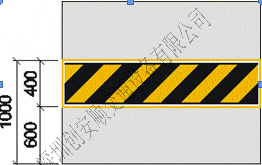 立柱、墻面警示線
